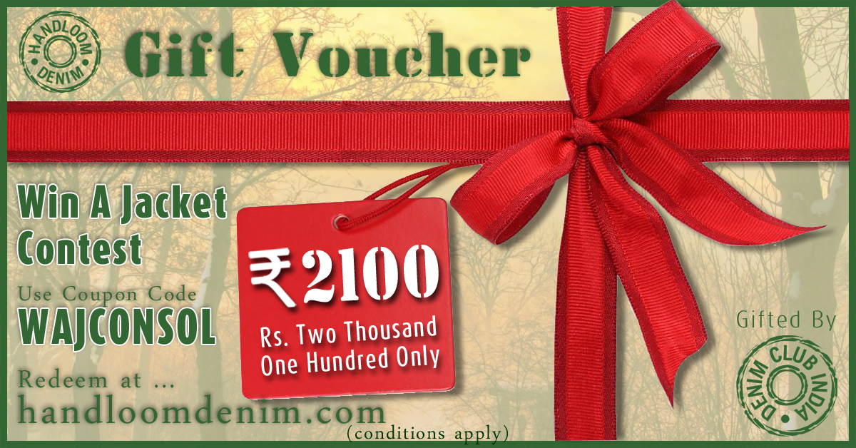 Rupees 2100 Gift Voucher for Win A Jacket Contest