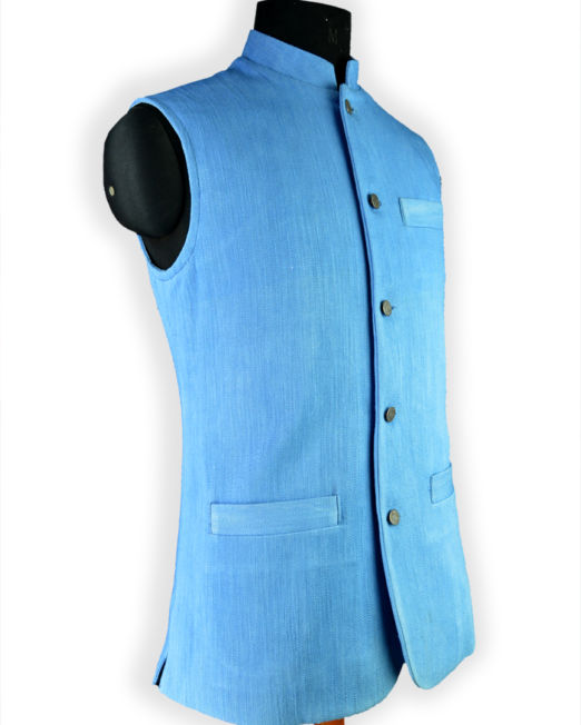 hand_crafted_eco_friendly_khadi_denim_nehru_jacket_for_men_light_blue_02A
