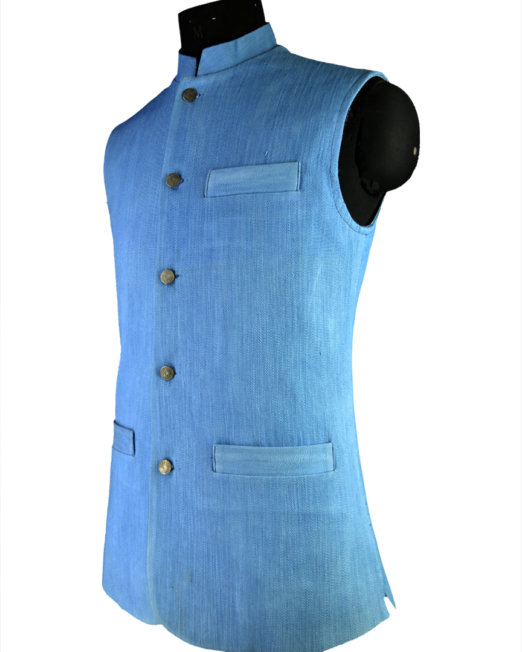 hand_crafted_eco_friendly_khadi_denim_nehru_jacket_for_men_light_blue_04A