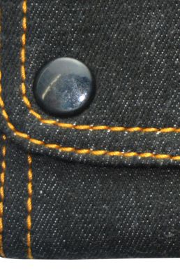 Hand-stitched Handloom Denim Wallet – Black