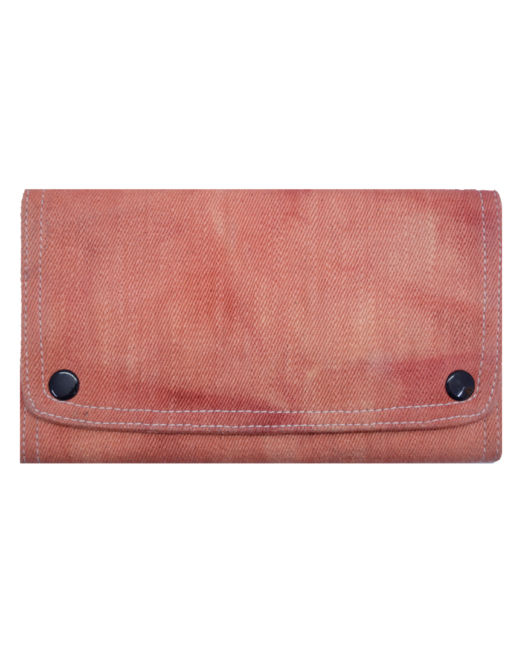 Stylish and fashionable, multi-purpose eco-friendly wallet - hand-stitched out of premium 100% cotton handwoven denim, dyed with natural dye extracted from madder roots